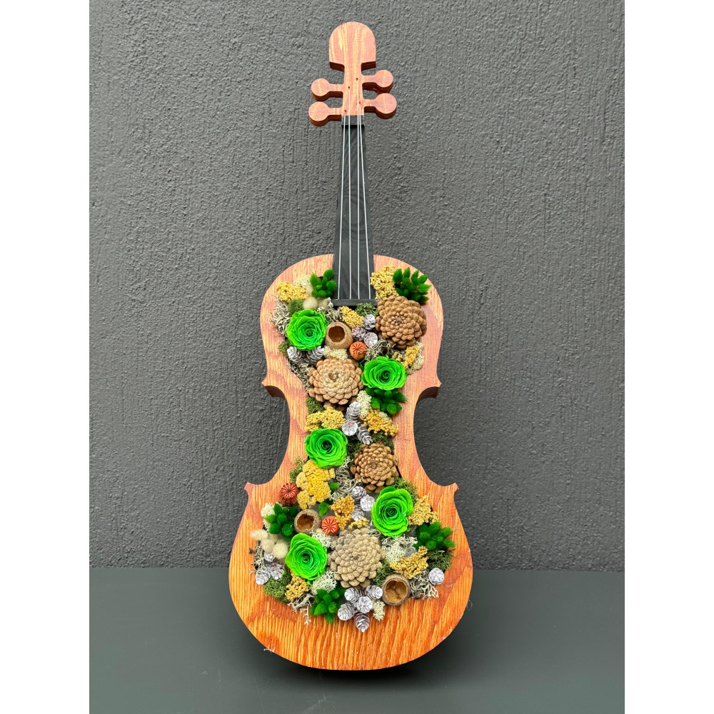 DEKORATİF KEMANDA YEŞİL SOLMAYAN GÜL